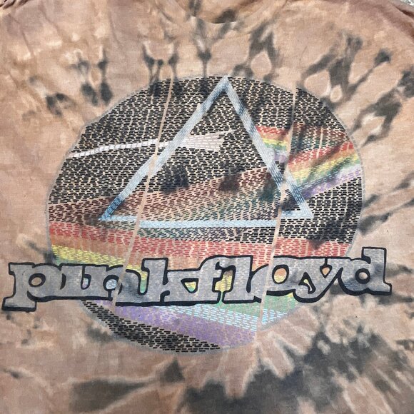 Pink Floyd Tie Dye Shirt SZ L/XL Dark Side of the Moon VTG Retro Band Tee Rocker - Picture 2 of 7